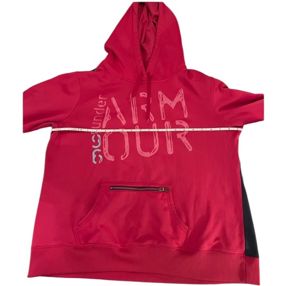 Under Armour Women’s Pink & gray Pullover Hoodie, Semi Fitted, Zip Pocket size L - Picture 1 of 14